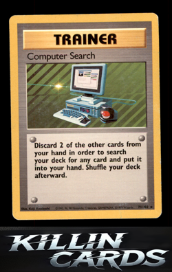 Computer Search 071/102 Rare Base Set Pokemon Card MP - Image 1