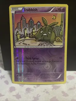 Trubbish 56/122 XY BREAKPoint Reverse Holo Common Pokemon Card Near Mint NM - Image 1