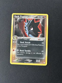 Pokemon Card EX Team Rocket Returns Dark Pupitar 41/109 - Image 1