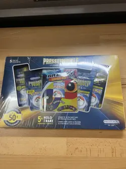 Presstine Pokemon Card Bundle 5 Packs 50+ Cards 5+ Holo or Rare Sealed Box - Image 1
