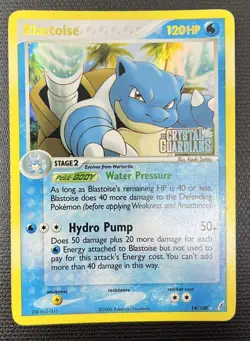 Blastoise 14/100 EX Crystal Guardians Reverse Holo Stamped Pokemon Card LP - Image 1