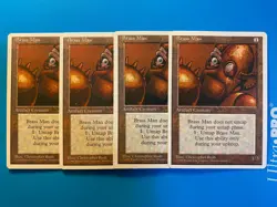 MTG 4x Brass Man Core Set 4th Edition OLD SCHOOL Magic the Gathering Card x4 NM - Image 1