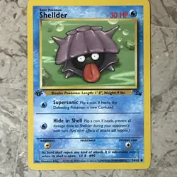 Shellder 54/62 1998 1st Edition Fossil Pokemon Card NM-Mint - Image 1