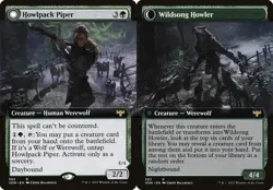 1x Howlpack Piper // Wildsong Howler - Extended Art NM Eng MTG - Crimson Vow - Image 1