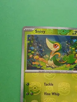Pokemon Scarlet & Violet Black Bolt Snivy 001/086 Reverse Rare Masterball Patern - Image 2