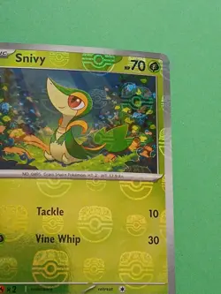 Pokemon Scarlet & Violet Black Bolt Snivy 001/086 Reverse Rare Masterball Patern - Image 3