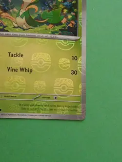 Pokemon Scarlet & Violet Black Bolt Snivy 001/086 Reverse Rare Masterball Patern - Image 4