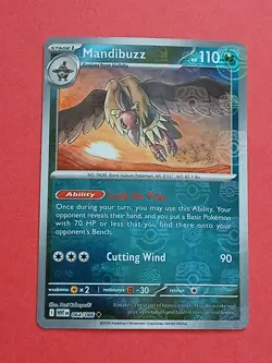 Pokemon Scarlet & Violet White Flare Mandibuzz 064/086 Reverse Rare Masterball - Image 1