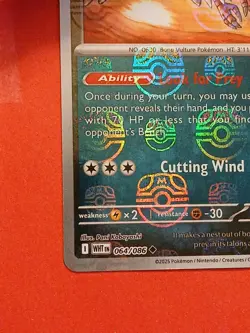 Pokemon Scarlet & Violet White Flare Mandibuzz 064/086 Reverse Rare Masterball - Image 5