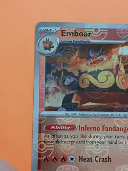 Pokemon Scarlet & Violet White Flare Emboar 013/086 Reverse Rare Masterball - Image 2