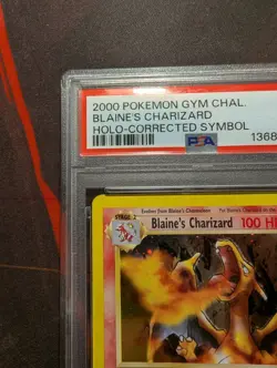 2000 POKEMON GYM CHALLENGE #2/132 BLAINE'S CHARIZARD HOLO PSA 3(MK) - Image 2