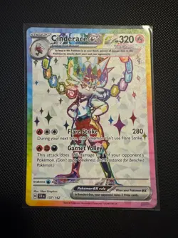 Pokemon TCG Stellar Crown Holo Ultra RareFull Art Cinderace EX 157/142SV07 - Image 1