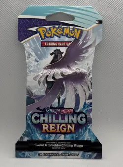 Pokemon TCG 2021 Chilling Reign Sleeved Booster Pack Factory Sealed - Image 1