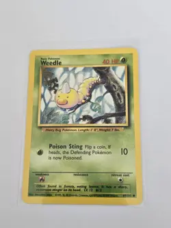 Pokemon TCG Weedle Base Set 69/102 Regular Unlimited Common 1999 Near Mint NM - Image 1