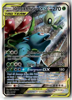 Celebi & Venusaur-GX ⭐ SM167 Holo Promo SM Black Star Promos 2017 Pokemon NM - Image 1