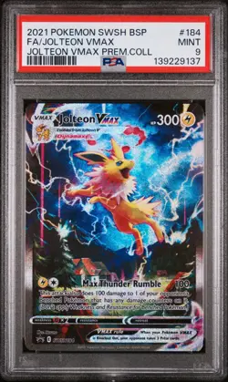 2021 Pokemon Jolteon VMAX #SWSH184 Promo Premium Collection PSA 9 Mint - Image 1
