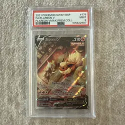 Pokemon Flareon V SWSH179 Full Art Holo Promo Sword & Shield PSA 9 2021 - Image 1