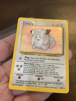 Pokemon TCG Clefairy Base Set 5/102 Holo Unlimited Holo Rare vintage old school - Image 4