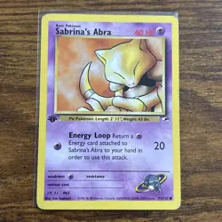 Pokemon TCG Sabrina's Abra Gym Challenge 1st Edition Common - Image 1