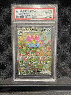 Pokemon TCG Venusaur EX 198/165 Special Illustration Rare SV 151 PSA 10 - Image 1