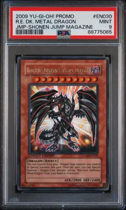 2009 Yu-Gi-Oh! Red Eyes Darkness Metal Dragon Shonen Jump Magazine PSA 9 - Image 1