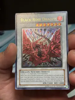 Yu-Gi-Oh! Ultimate Rare Black Rose Dragon Crossroads of Chaos VERY LIGHT PLAY - Image 1