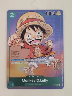 One Piece CCG - P-037 - Monkey.D.Luffy - 1st Anniversary Tournament - English - Image 1