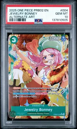 2025 ONE PIECE PRB02 JEWELRY BONNEY ALTERNATE ART PSA 10 *POP 23* - Image 1