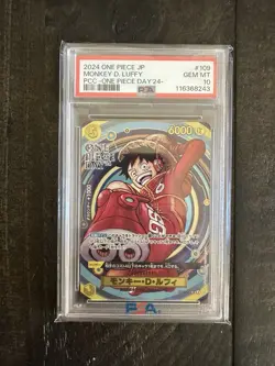 Monkey D Luffy OP07-109 One Piece Day 2024 Promo Japanese PSA 10 - Image 1