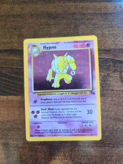 Pokemon TCG Hypno Fossil Holo Card 8/62 Unlimited Rare - Image 1
