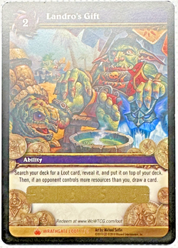 Landro's Gift Unscratched WoW World Of Warcraft TCG Loot Card - Image 1