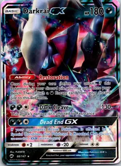 Darkrai GX - 88/147 - Pokemon Burning Shadows Sun & Moon Ultra Rare Card NM - Image 1