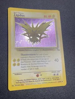 Zapdos | 15/62 | Fossil | 1999-2000 Thunderstorm Holo | Pokemon Card | NM - Image 2