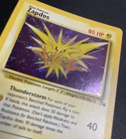 Zapdos | 15/62 | Fossil | 1999-2000 Thunderstorm Holo | Pokemon Card | NM - Image 3