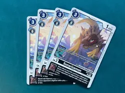 Sunarizamon BT21-055 Playset World Convergence Digimon Card Game x4 - Image 1
