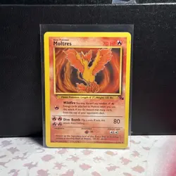 Pokemon TCG Moltres Fossil Card 27/62 Unlimited Rare - Image 1