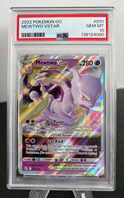 Pokemon 2022 PSA 10 Mewtwo VStar Pokemon Go 031/078 Card - Image 1