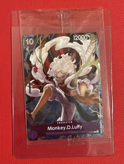 Monkey.D.Luffy P-041 WINNER PROMO 1st Anniversary ONE PIECE Card Game Sealed NM - Image 1