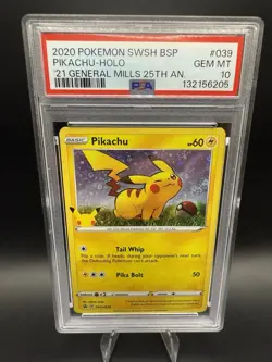 Pikachu - (General Mills) SWSH039 Miscellaneous Cards Holo PSA 10 Gem Mint - Image 1