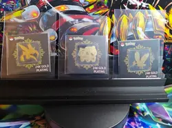 Pokemon 24K Gold Plated Cards Lot of 3 Scyther, Bulbasaur, Fearow - Authentic 🔥 - Image 1