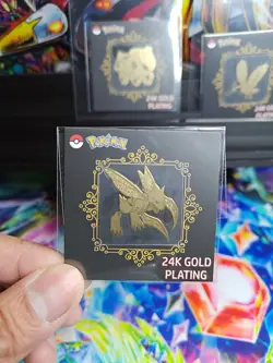 Pokemon 24K Gold Plated Cards Lot of 3 Scyther, Bulbasaur, Fearow - Authentic 🔥 - Image 2