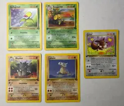 LOT of 5- RARE Italian 1st Edition Edizione Jungle Pokemon cards Cubone Rhydon.. - Image 1