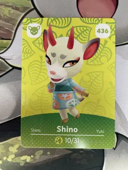 Shino #436 Animal Crossing Amiibo Card Authentic Series 5 MINT NEVER SCANNED - Image 1