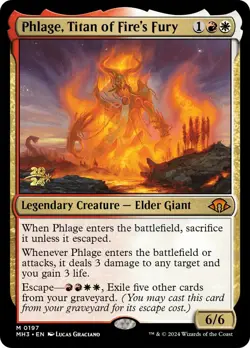 MTG Foil - Phlage, Titan of Fire's Fury - 197 / NM / English - Image 1