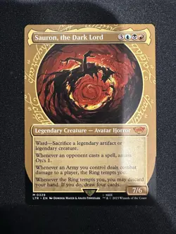 Sauron, the Dark Lord LTR M 0329 MTG Magic Lord Of The Rings Mythic NM - Image 1
