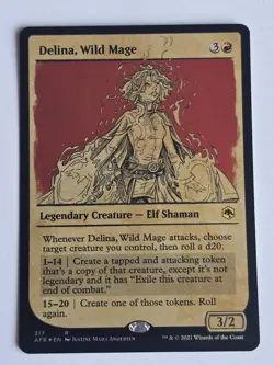 FOIL Delina, Wild Mage SHOWCASE NM MTG Magic AFR D&D Forgotten Realms EDH - Image 1