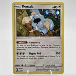 🌀 Swirl Pokemon TCG Sun & Moon Komala SM41 Black Star Promo Cosmos Holo NM - Image 1