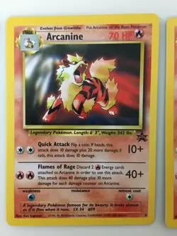 Pokemon Arcanine Black Star Promo Cards (LOT of 3) #6 2000 Wizards TCG Unplayed - Image 3
