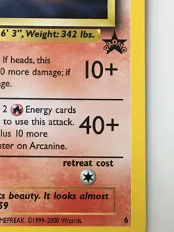 Pokemon Arcanine Black Star Promo Cards (LOT of 3) #6 2000 Wizards TCG Unplayed - Image 5