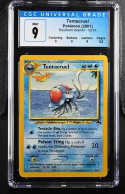 CGC 9 Pokemon TCG 2001 Southern Islands #10/18 Tentacruel - Image 1